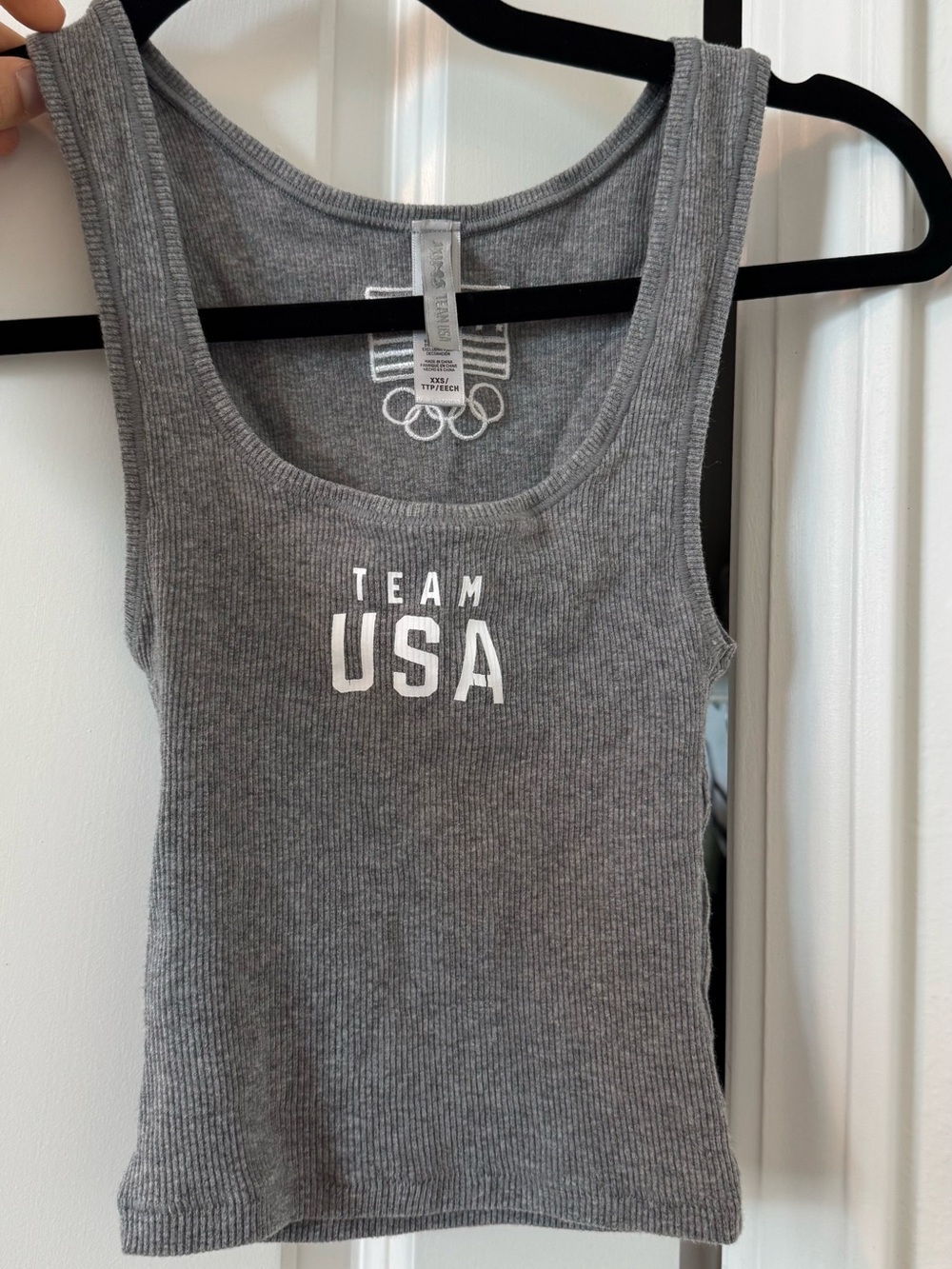 SKIMS limited edition Team USA Ribbed Gray Tank Top - Olympic Collection